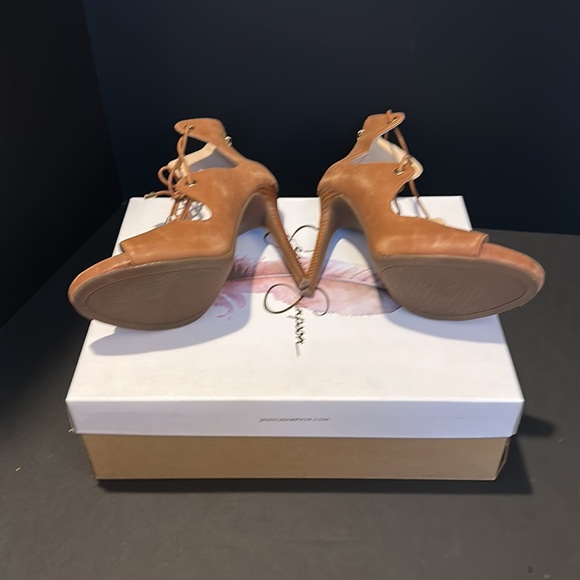 NEW- Jessica Simpson Stiletto Women’s size 7 Brown/camel & Gold. NIB z - Picture 5 of 6
